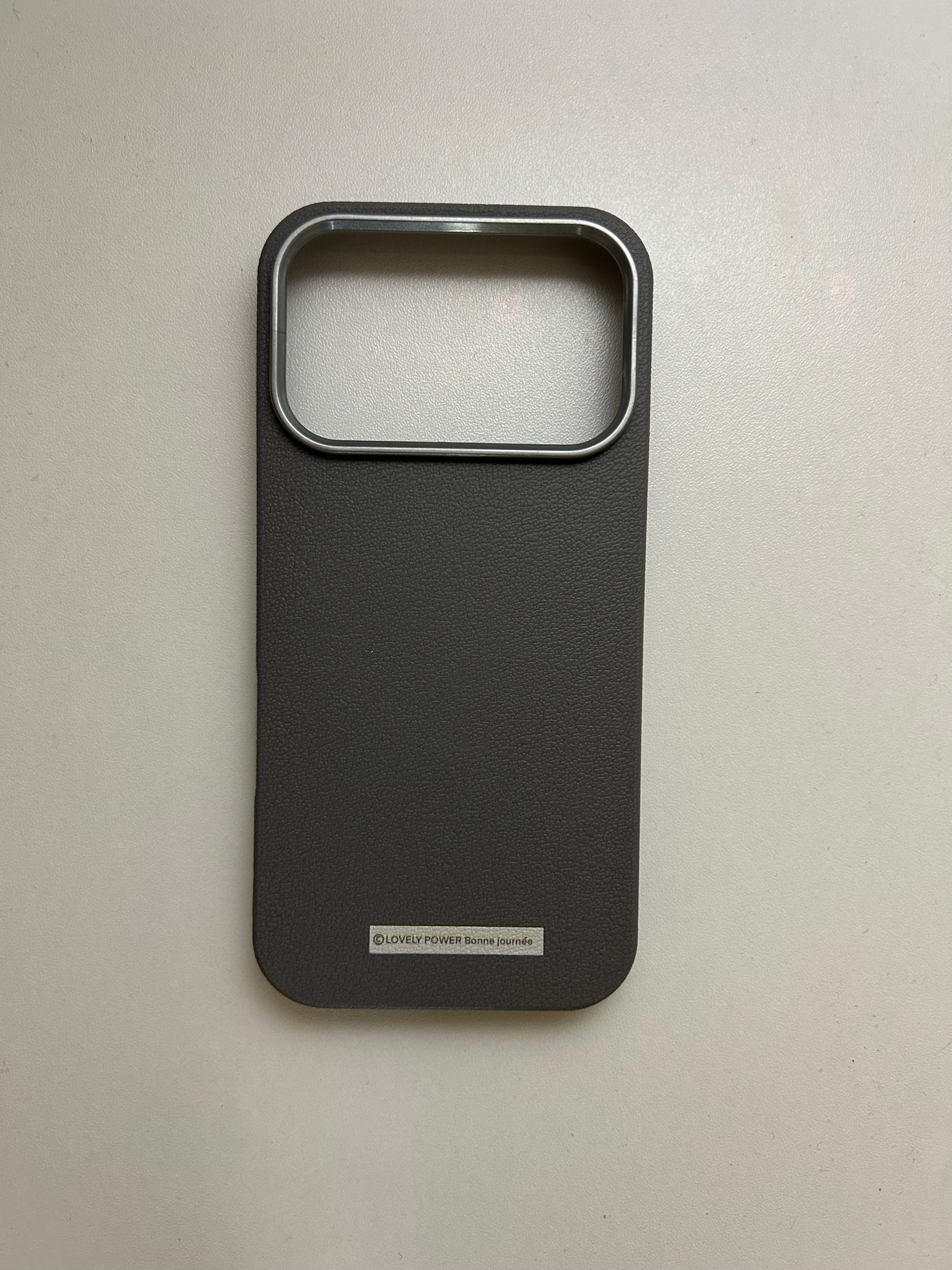 Coque simili cuir Gris