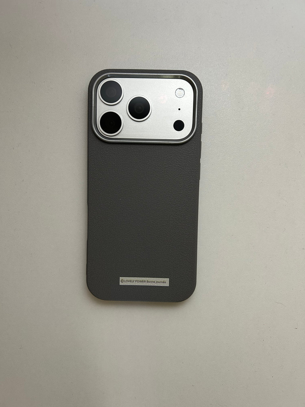 Coque simili cuir Gris