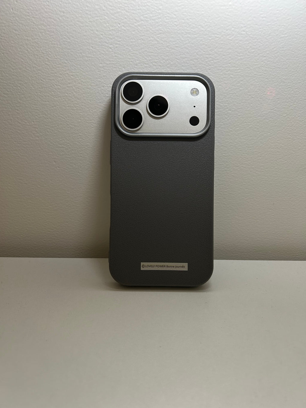 Coque simili cuir Gris