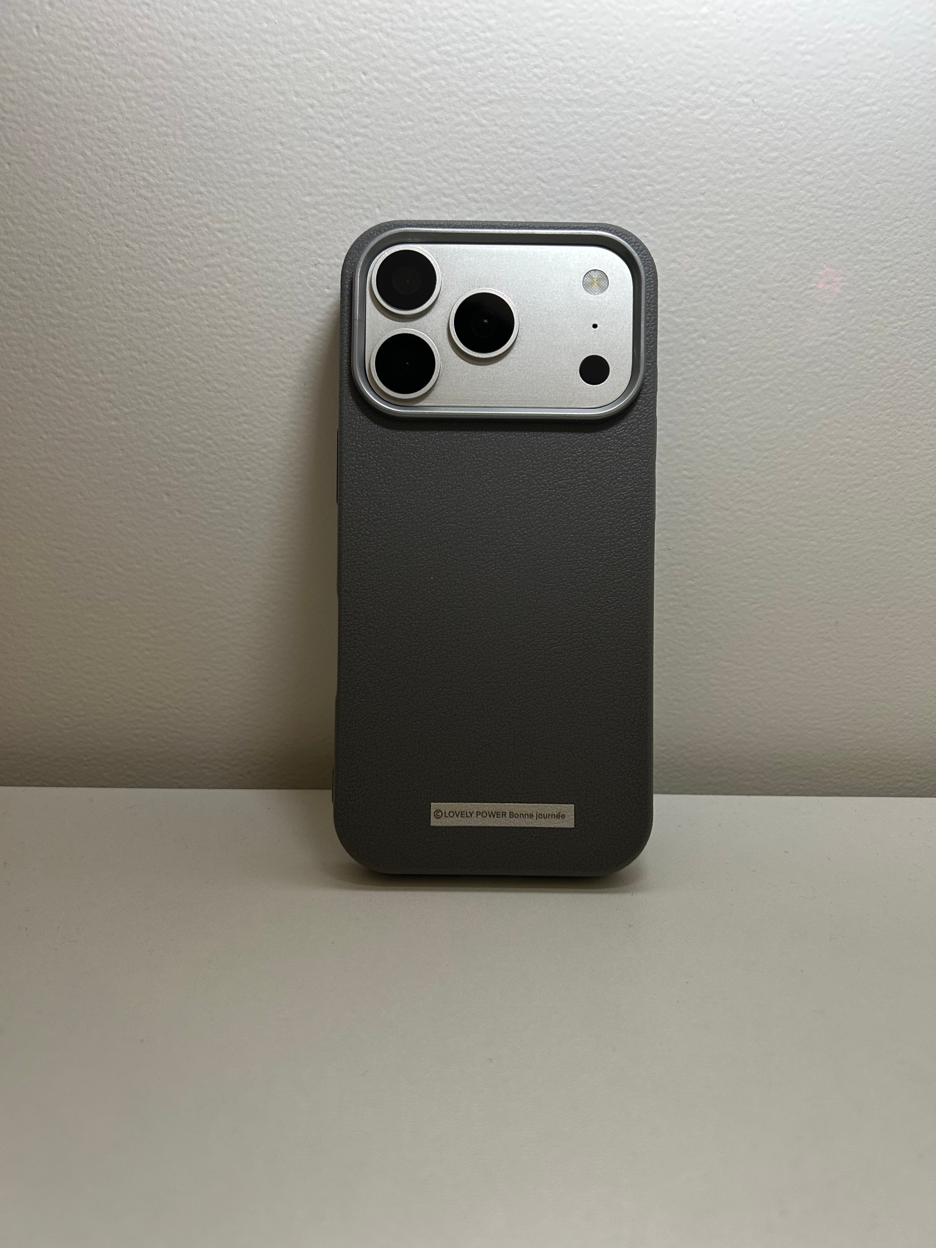 Coque simili cuir Gris