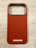 Coque Lovely Power Bonne Journée effet cuir rouge iPhone