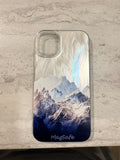 Coque MagSafe montagne enneigée transparente iPhone