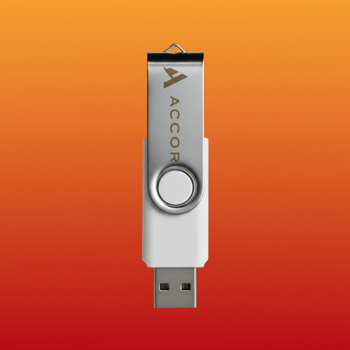 Clé USB dégradé orange rouge