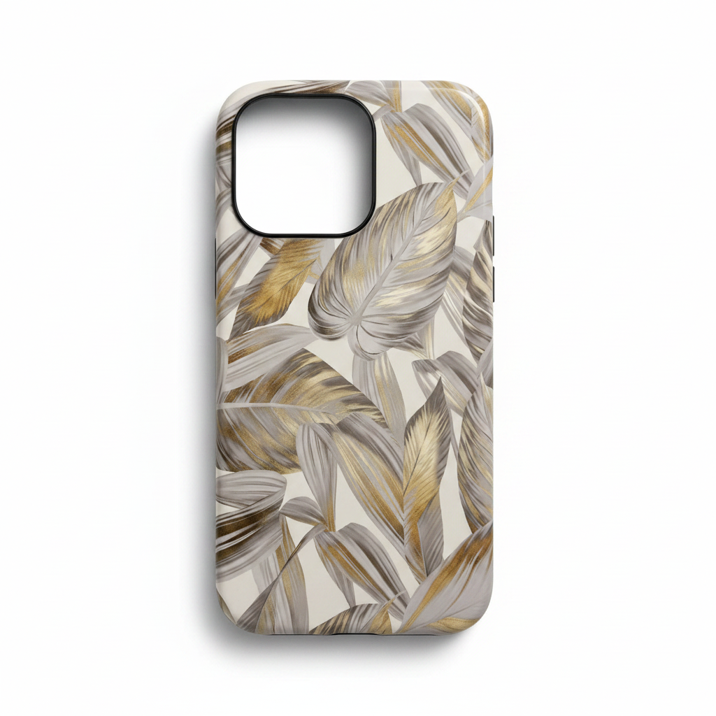 Coque feuilles - fond blanc
