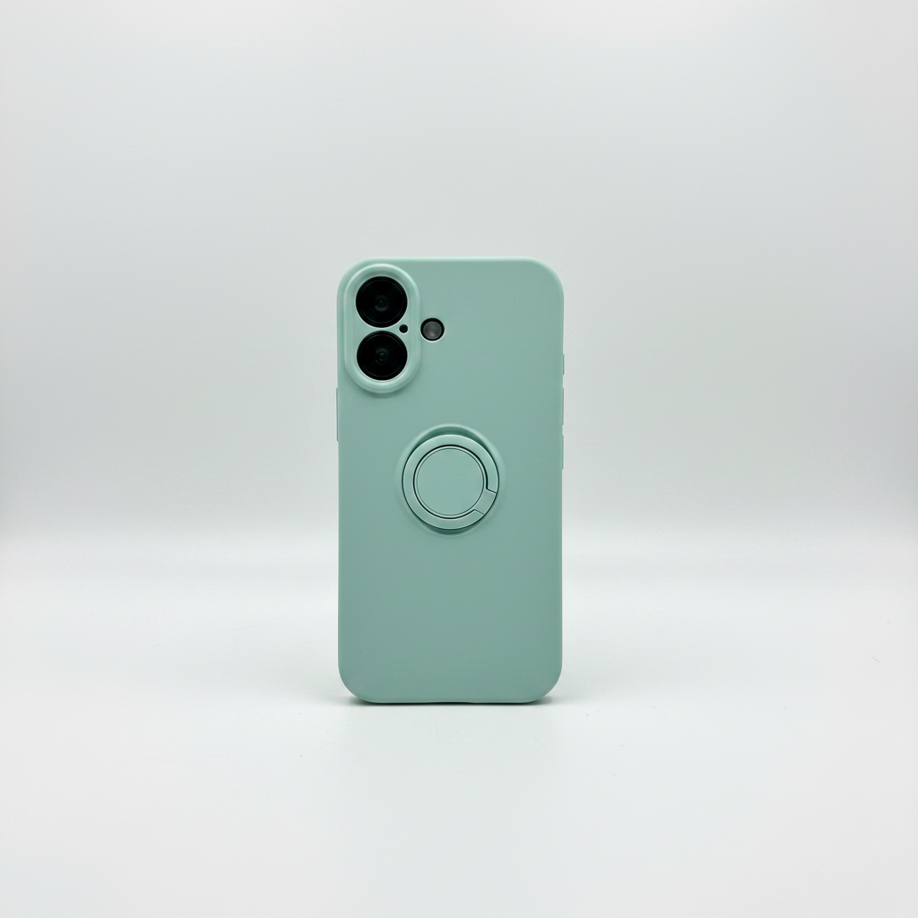 Coque iPhone vert menthe - vue côté
