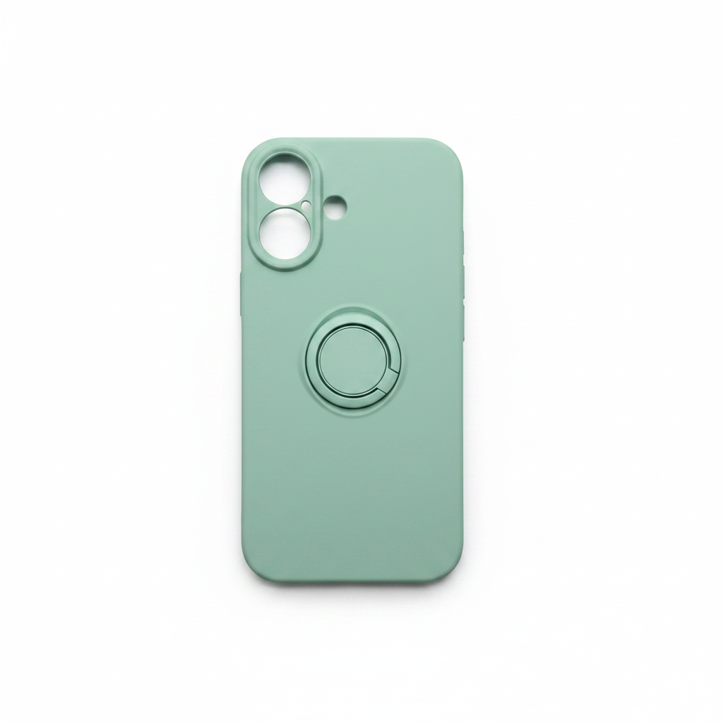 Coque iPhone vert menthe - vue à plat