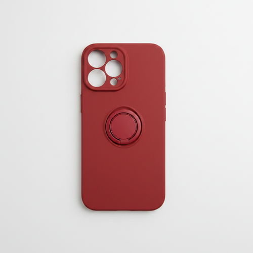 Coque rouge ring holder - fond blanc