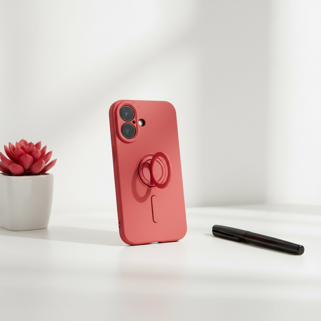 Coque rouge ring holder - lifestyle